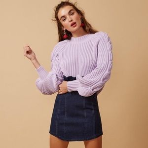 NWOT finders keepers small purple knit sweater